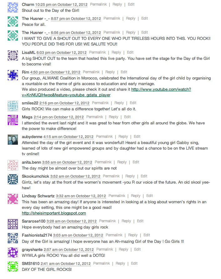 2012 Shoutouts